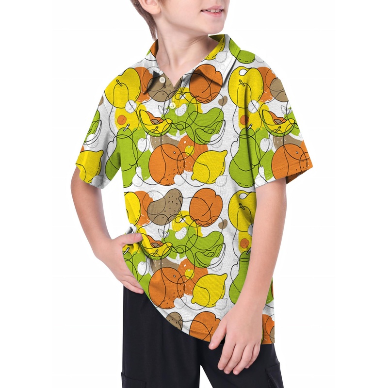 Youth colorfull fruit Golf Polo