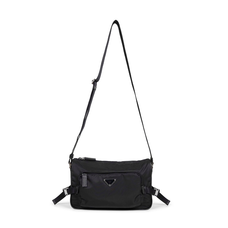 Black medium crossbody bag|PZ