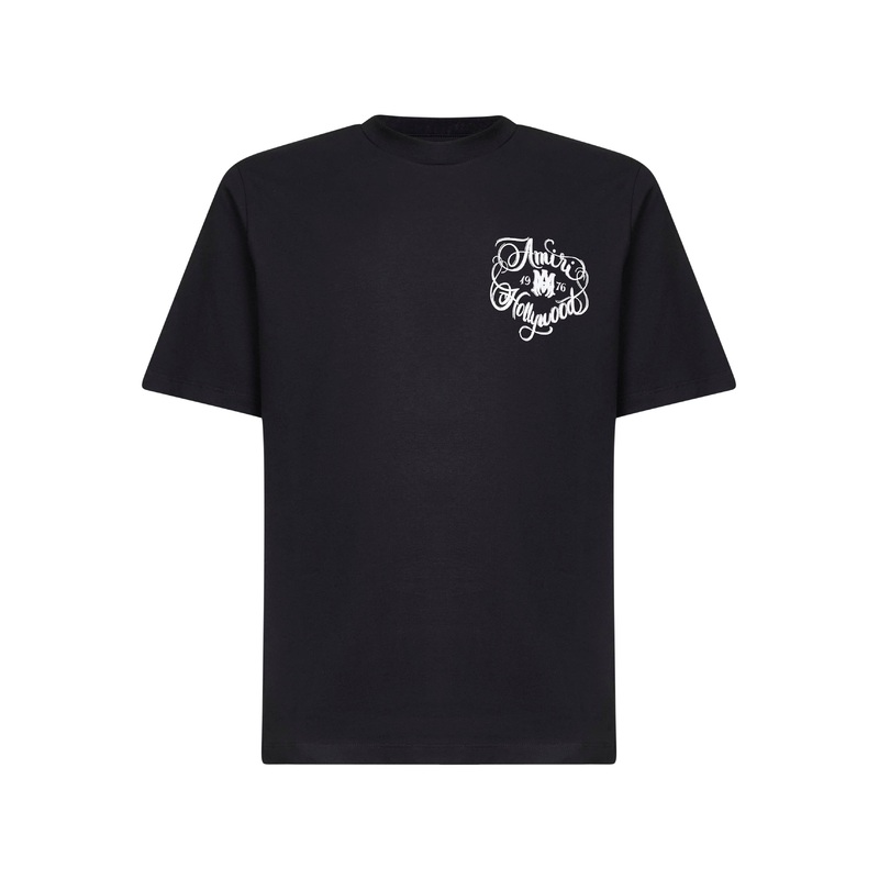 Black cotton jersey Amiri Hollywood T-shirt