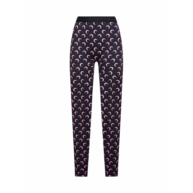 Black Moon print recycled jersey leggings