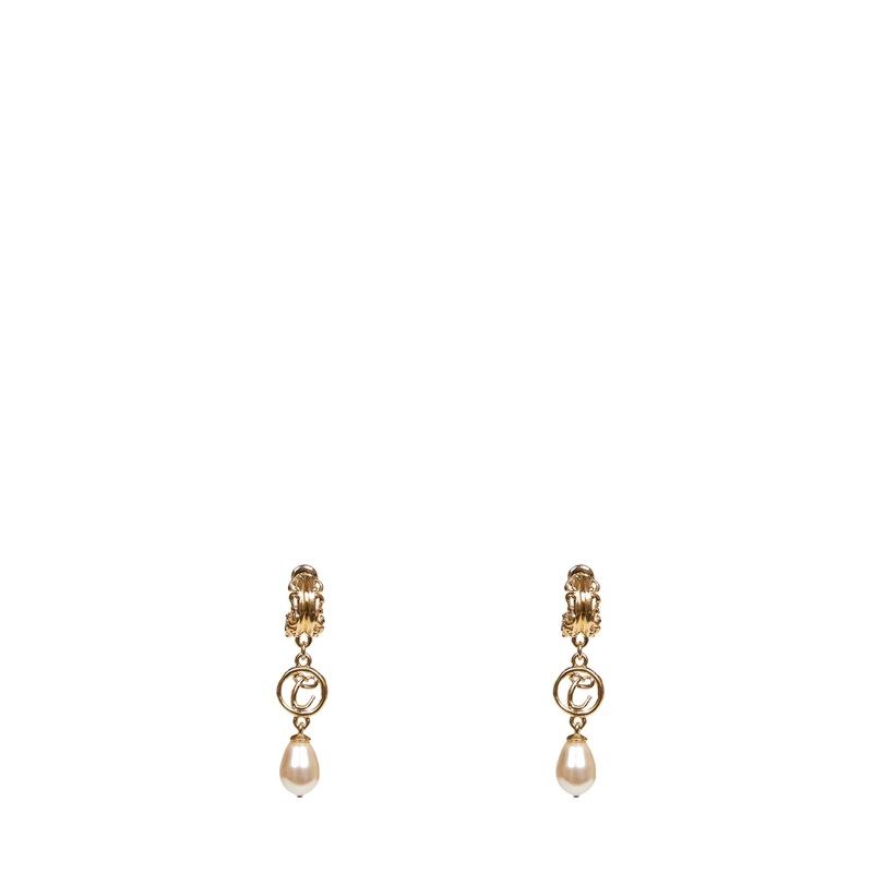 Gold brass Chlo Classy drop earrings