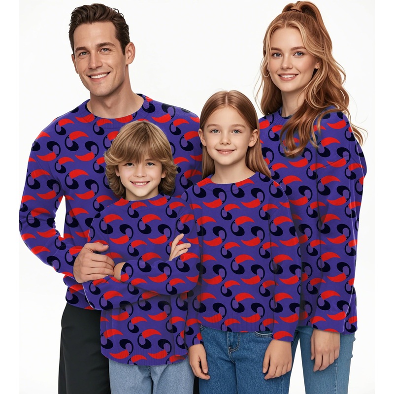 purple toucan Crewneck Pullover Ugly Sweater Men Women boy girl family