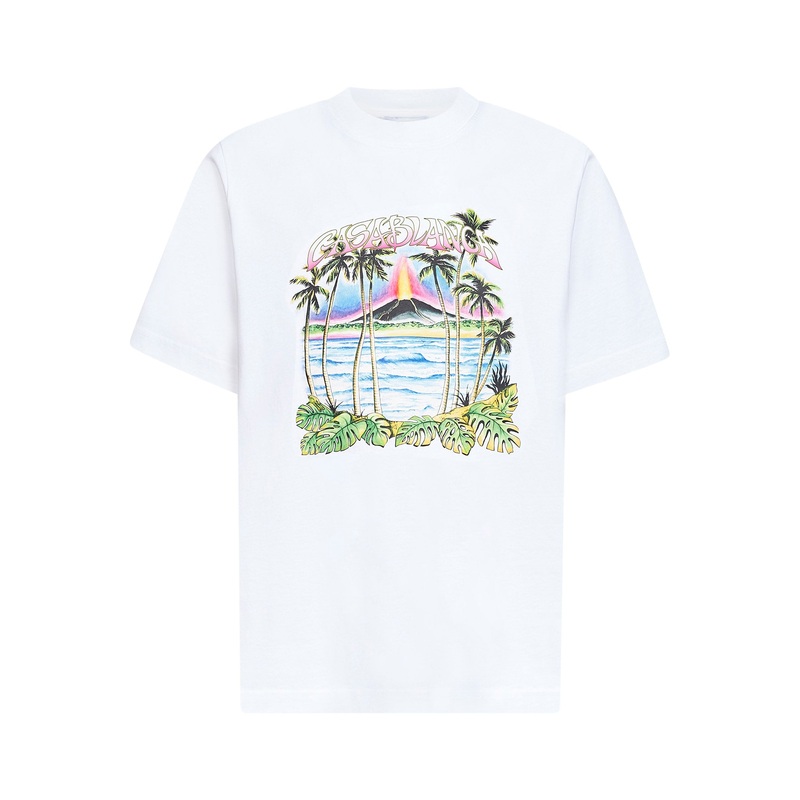 White Volcano Printed T-shirt|XS|S|M|L|XL|XXL