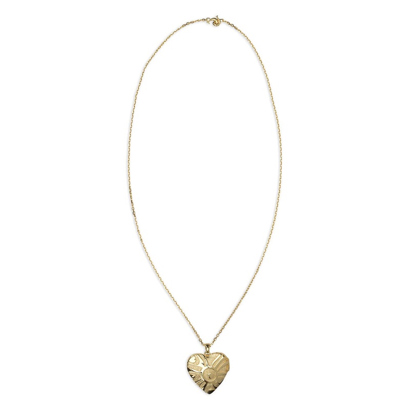 Gold Heart Locket Bracelet|Gold|One Size