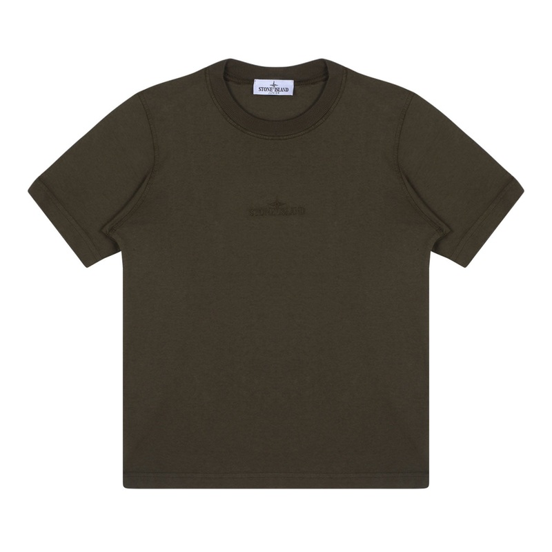 MILITARY GREEN COTTON T-SHIRT|MILITARY GREEN|8A