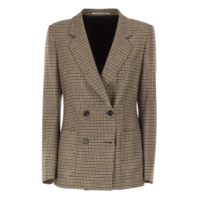 PIED DU POILE PATTERNED DOUBLE-BREASTED JACKET