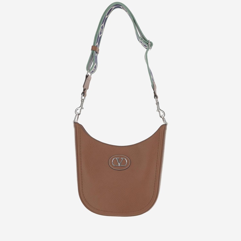 Signature VLogo Shoulder Bag|Brown|One Size