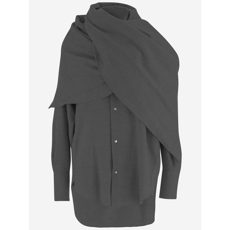 Wool Shirt with Matching Shawl