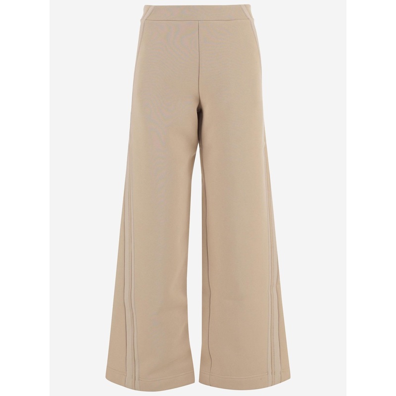 Beige Cotton Jersey Pants|Beige|M|L