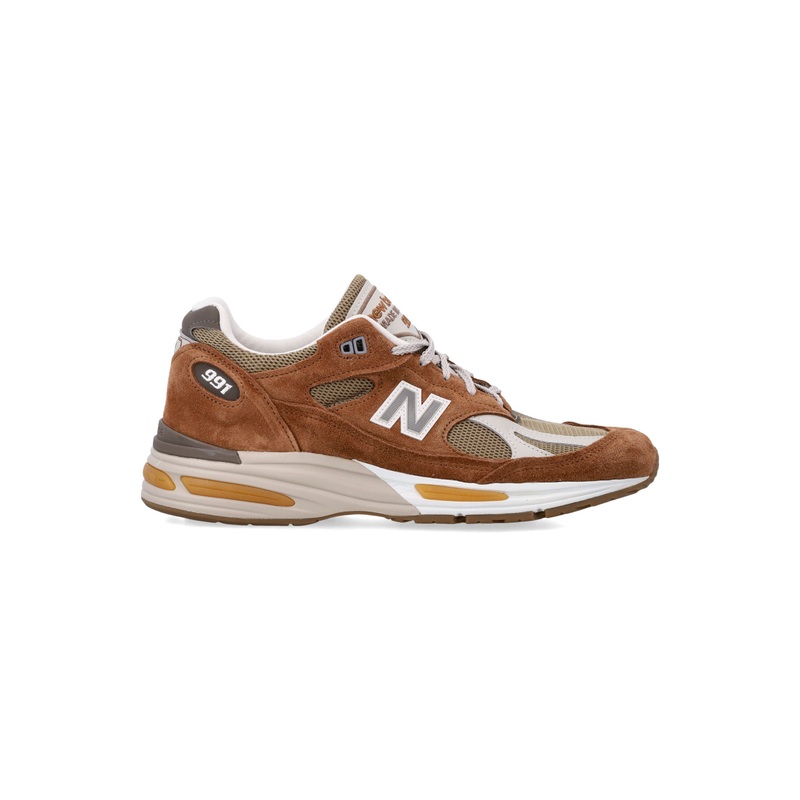 NEW BALANCE MADE IN UK 991V2 GROUNDED PASTELS SNEAKERS – BROWN