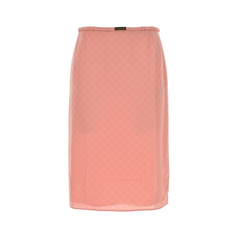 PINK GG SILK SKIRT|PINK|44|42|38|40