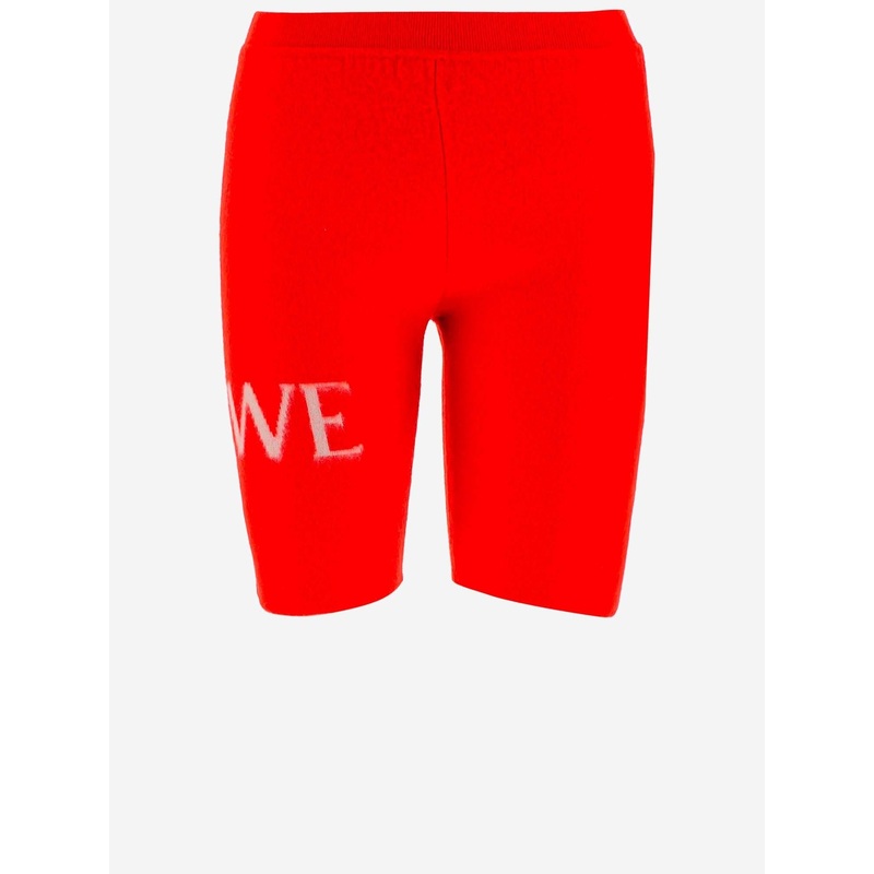 Wool-Blend Logo Short Pants|Red|XS