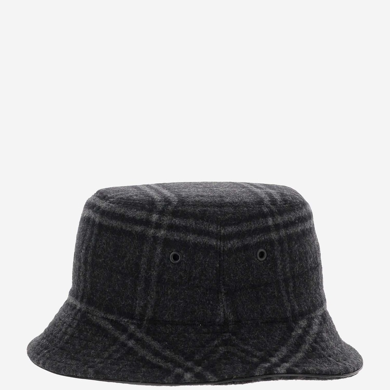 Wool-Cashmere Tartan Fisherman Hat