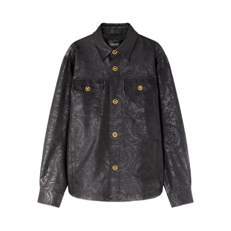 Baroque Embossed Black Jacket|Black|50