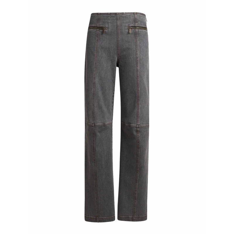 Grey Straight-Leg Jeans|Grey|27|29