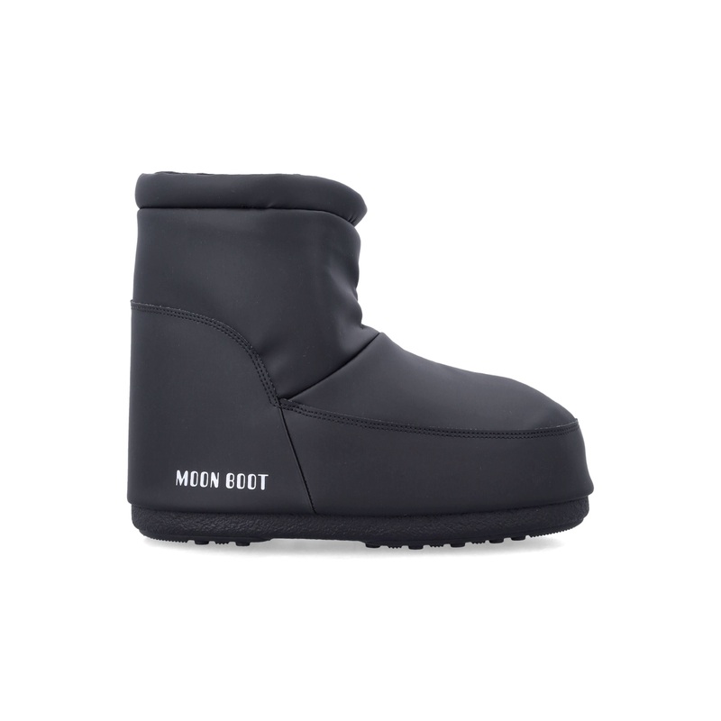 MOON BOOT NO LACE BLACK RUBBER BOOTS