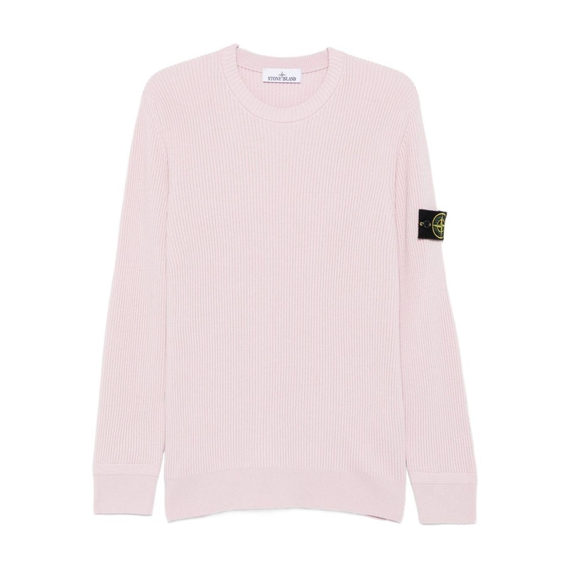 Pink Ribbed Virgin Wool Sweater