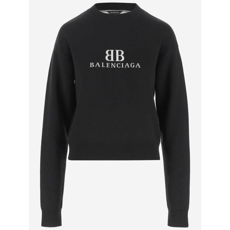 Wool Blend Sweater with Logo|Multicolor|M|L