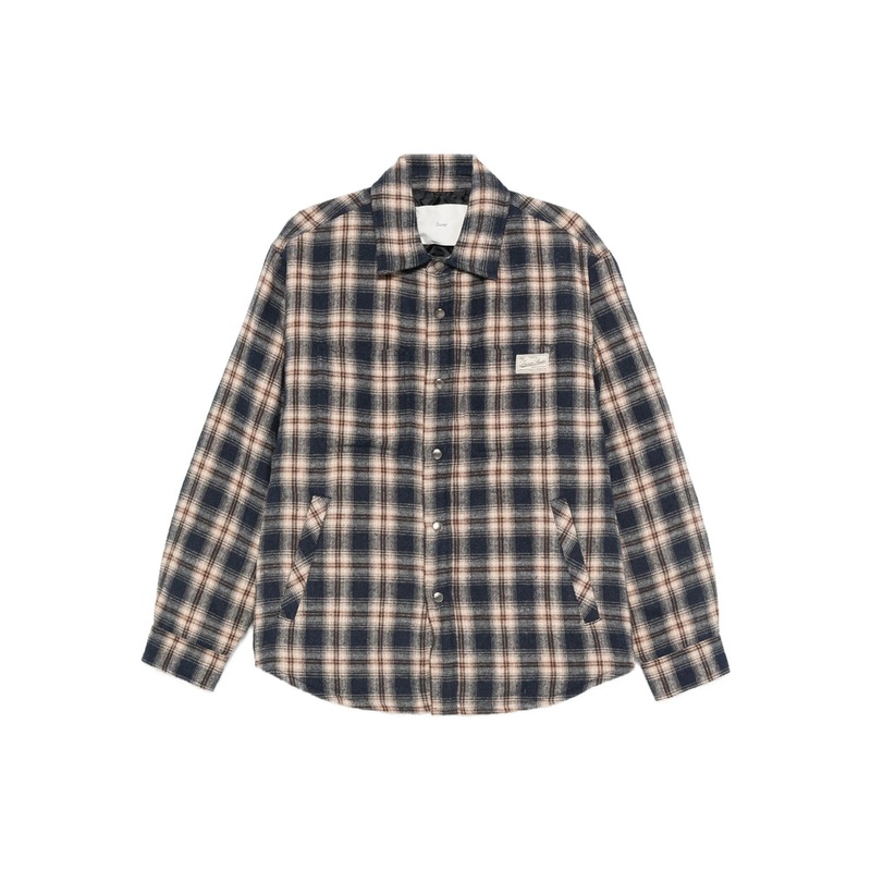 Navy Blue Checked Shirt|Navy Blue|S|L