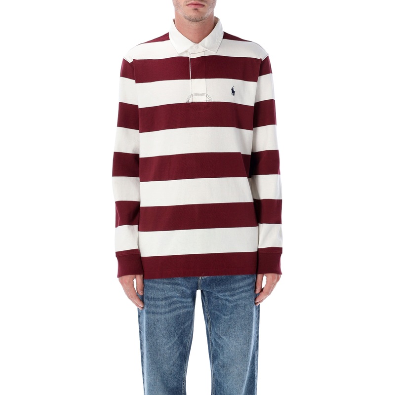POLO RALPH LAUREN ICONIC COTTON STRIPED RUGBY SHIRT