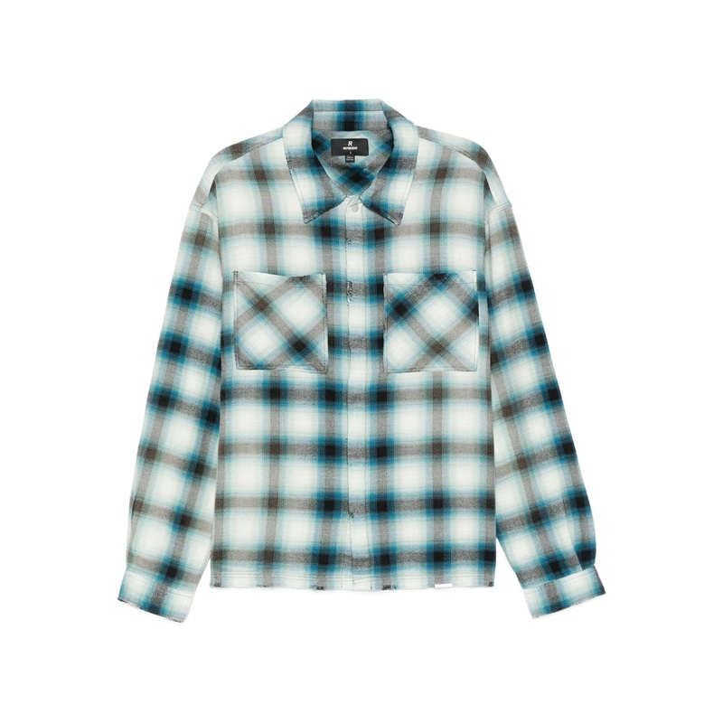 Cloud Print Cotton Shirt|White/Blue|S