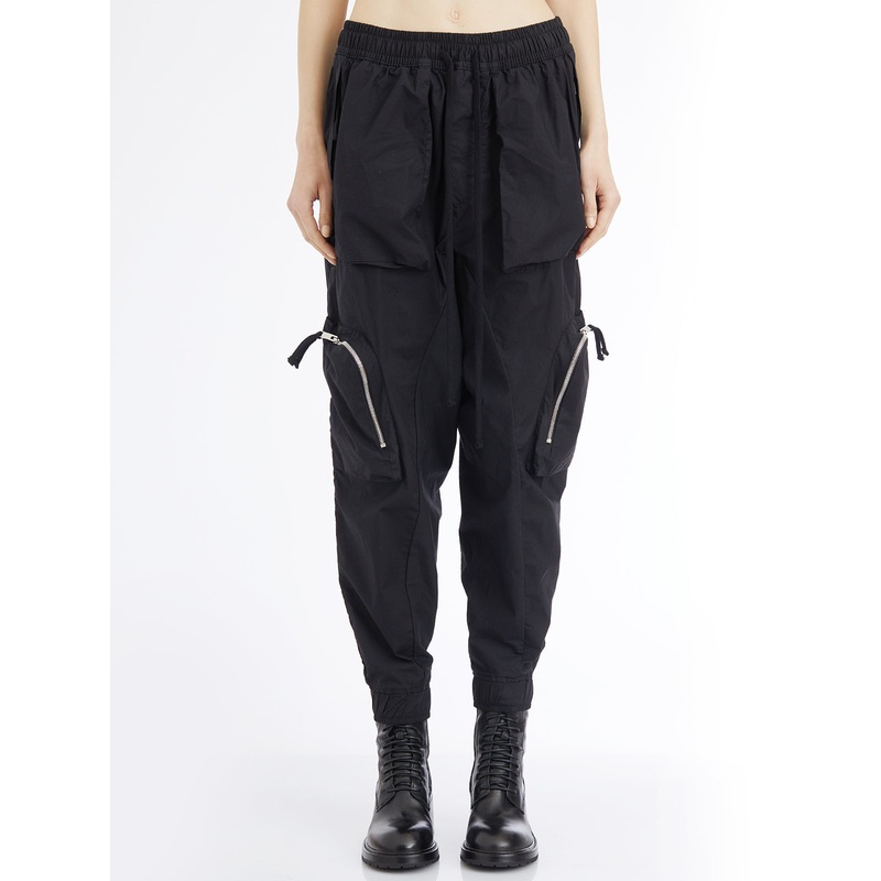 COTTON JOGGER TROUSERS|BLACK|XS|S|M