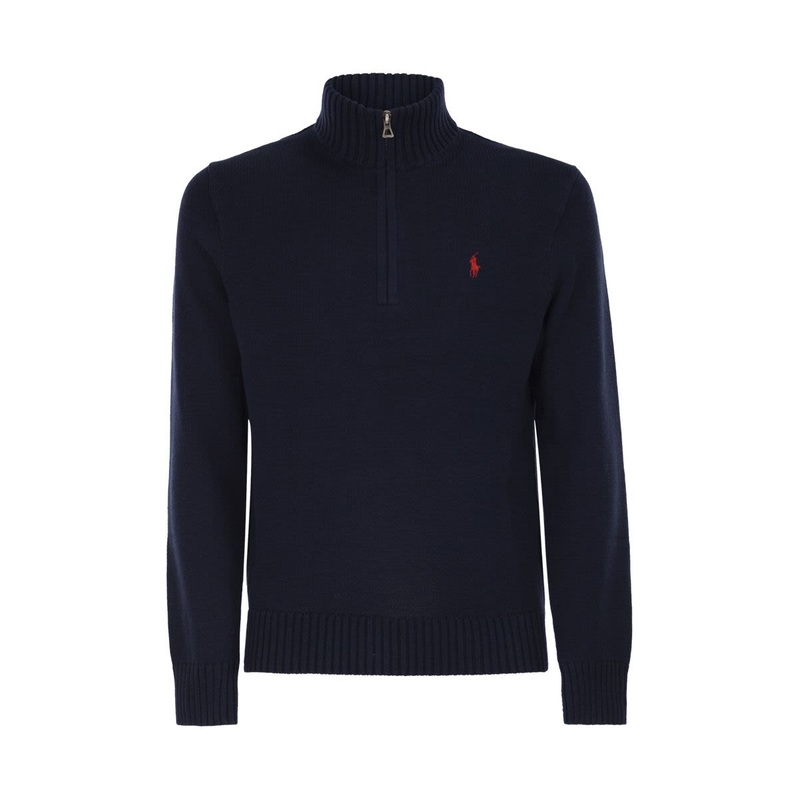 COTTON JUMPER WITH ZIP FASTENING