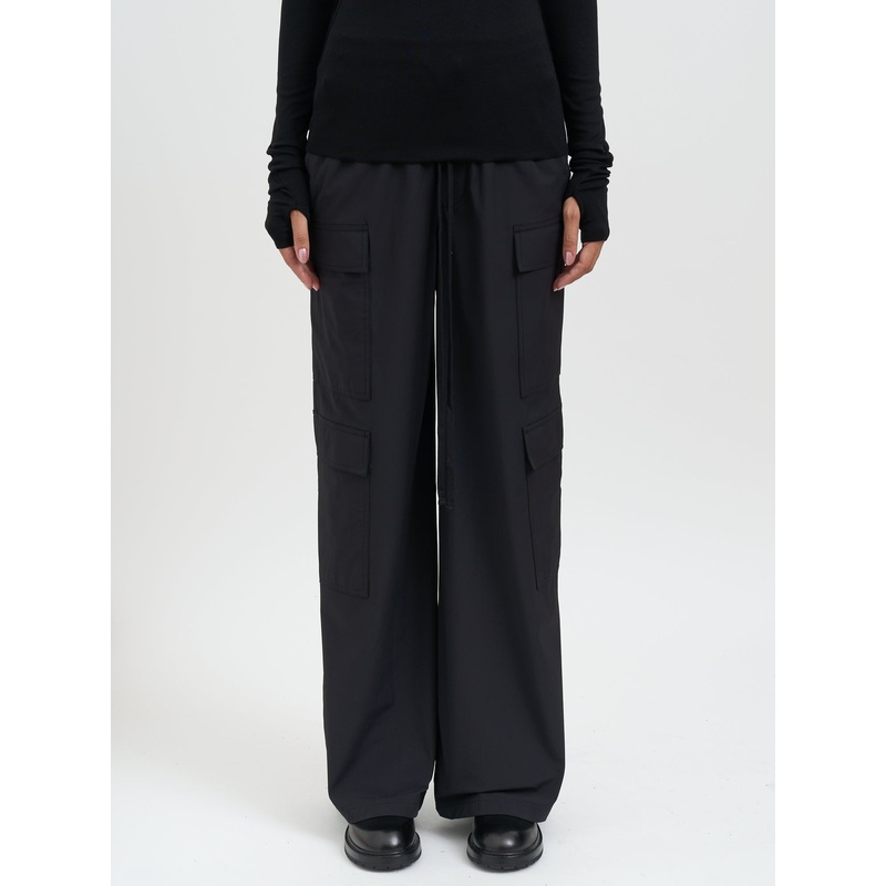 DOUBLE CARGO TROUSERS|BLACK|XS|S|M