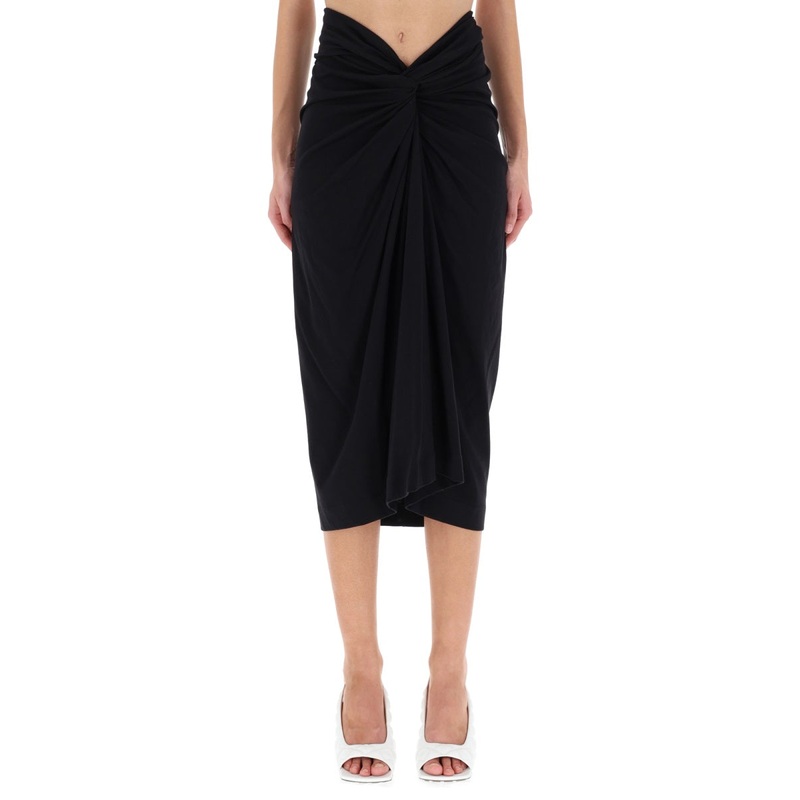 DRAPED HERCHIVE SKIRT|BLACK|XS|S|M