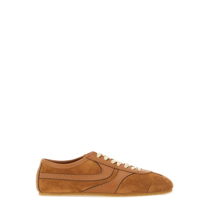 LEATHER AND SUEDE SNEAKER|BUFF|40|39|44|42|43|41