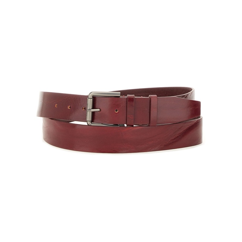 LONG LEATHER BELT|RED|S|M|L