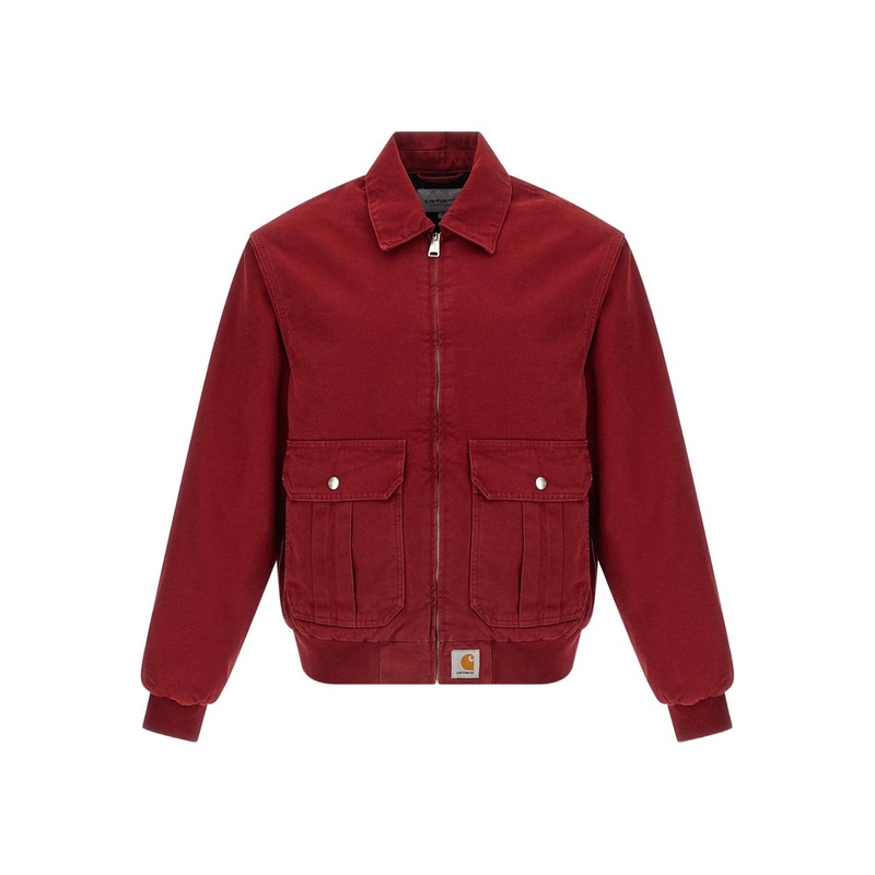 Red Classic Collar Zip Jacket|Red|S|L