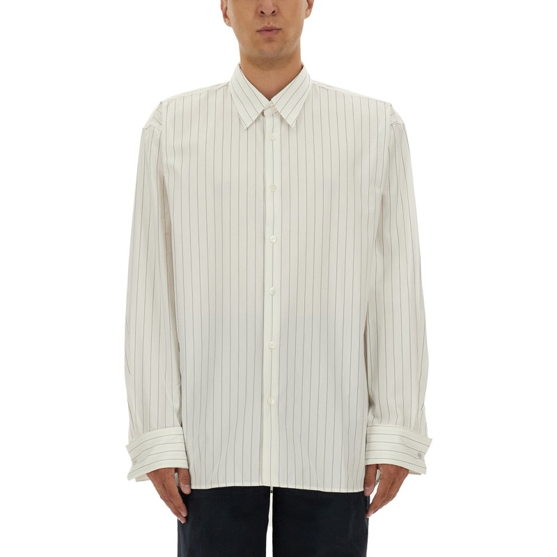 STRIPED SHIRT|WHITE|S|M|L