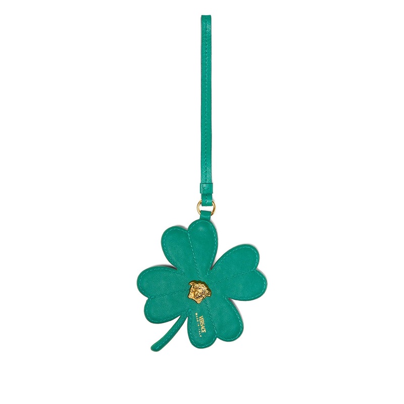 Versace Clover-Shaped Keyring|Green|One Size
