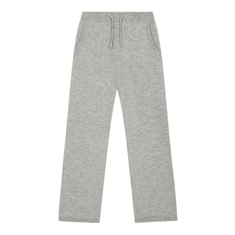 WOOL CASHMERE GREY TROUSERS|GRIS CHINE MOYEN|6A|8A