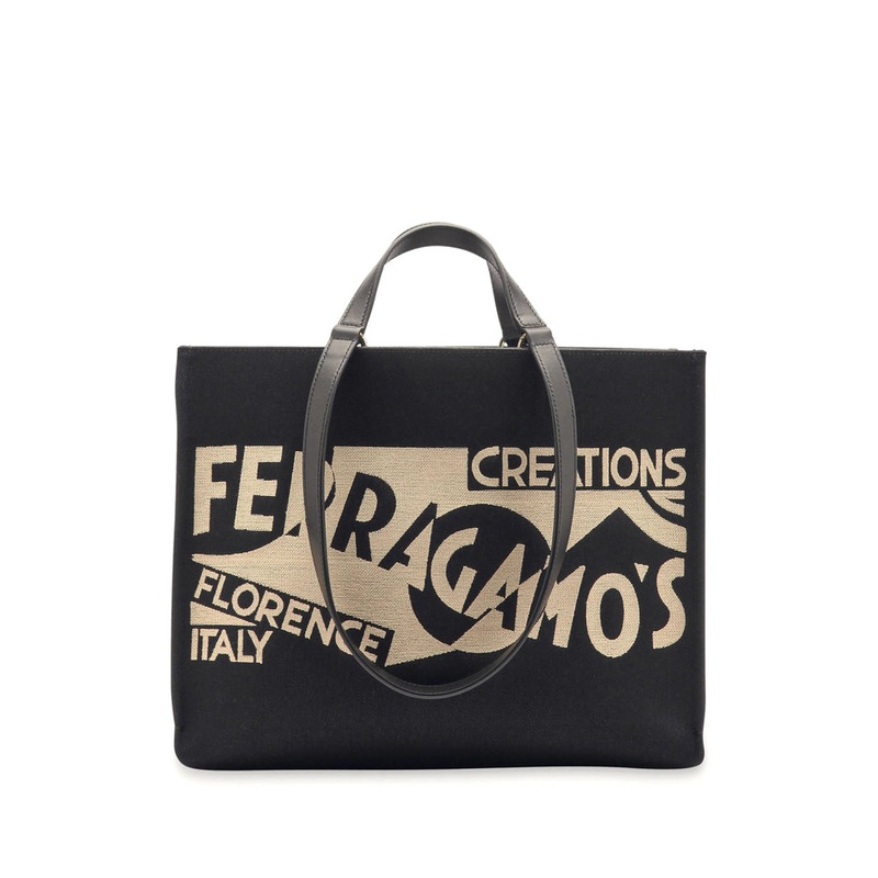 Ferragamo Tote Bag|Black|One Size