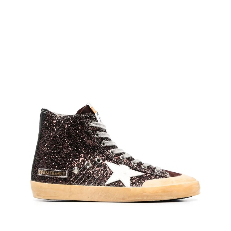 FRANCY PENSTAR GLITTER UPPER SUEDE TOE LEATHER STAR AND LIST