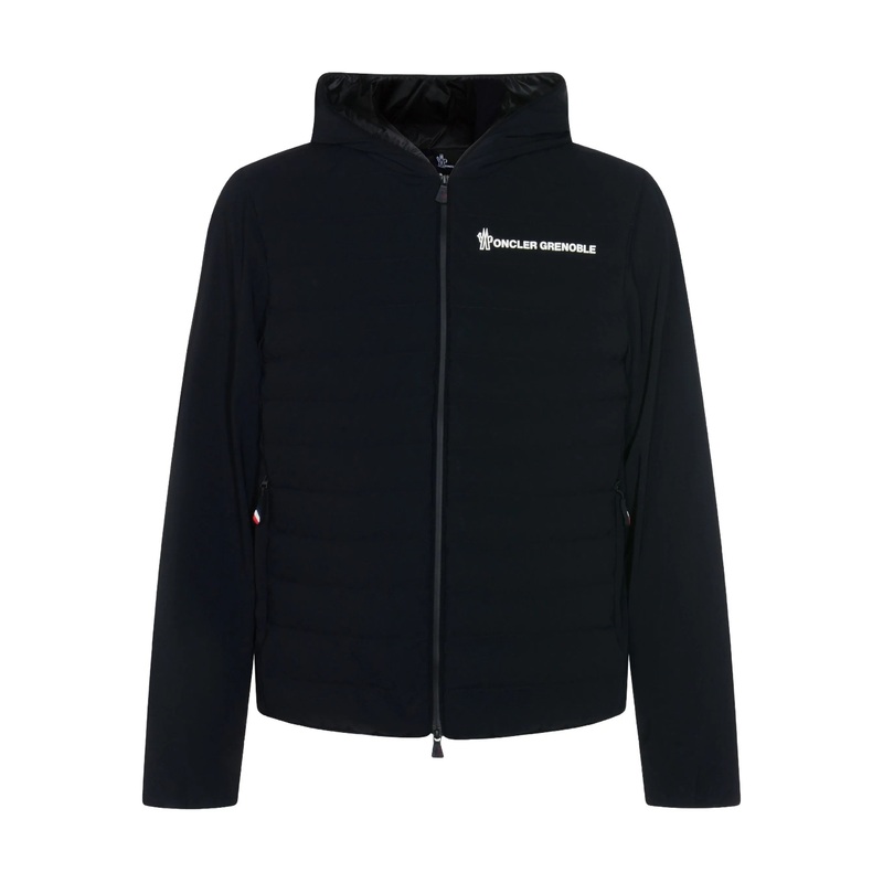 JACKET WITH ZIPPER AND HOOD|BLACK|S|M|L|XL