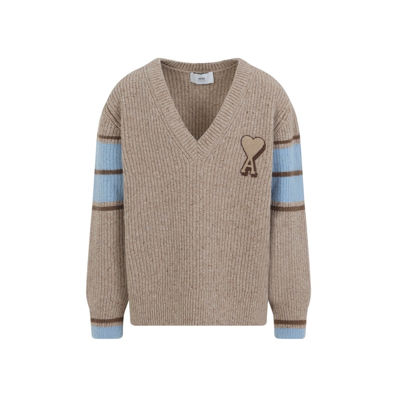 COLLEGE STYLE SWEATER|BEIGE|S|M|L|XL