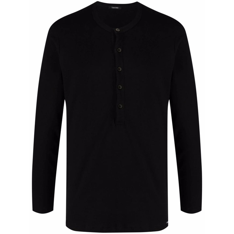 Tom Ford Black Stretch Cotton T-Shirt