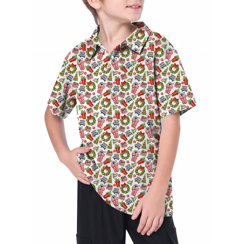 Youth Merry christmas gift Golf Polo