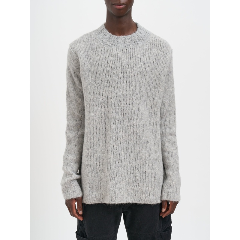 ALPACA CREW NECK SWEATER|GREY|M|L|XL