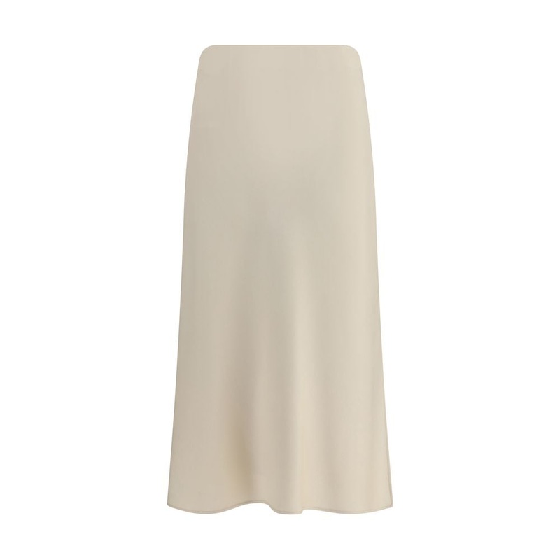 Cream Acetate Midi Skirt|IT36 | XS|IT42 | L|IT44 | L|IT40 | M