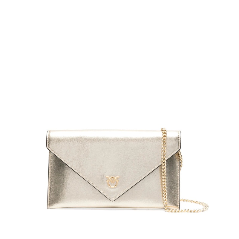 Pinko Gold-Tone Wallet|Gold|One Size