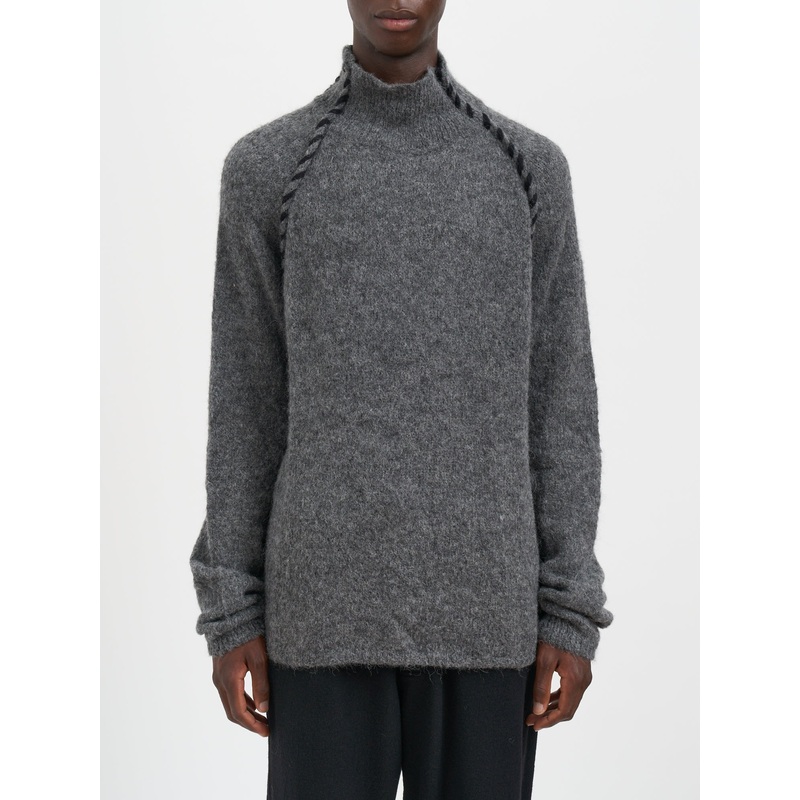 ALPACA HIGH NECK SWEATER|GREY|S|M|L
