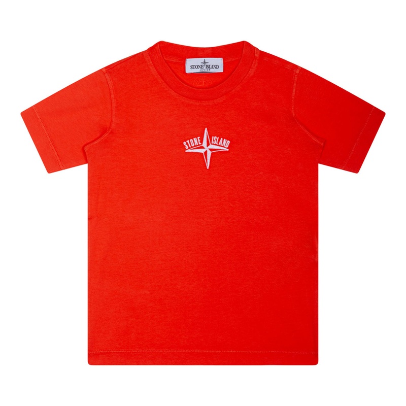 ORANGE RED COTTON T-SHIRT|ORANGE RED|4A