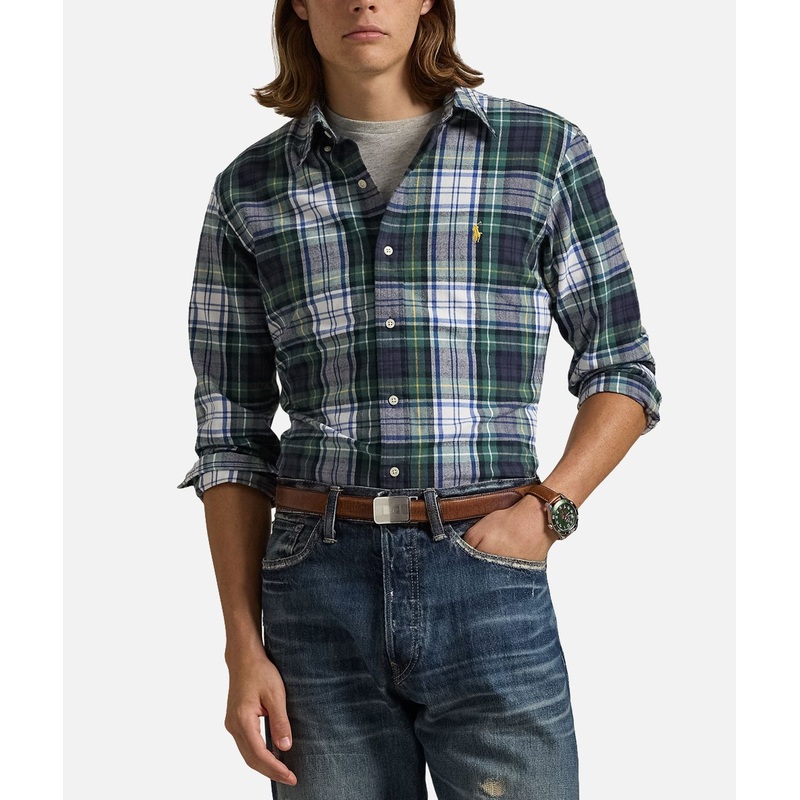POLO RALPH LAUREN UOMO Brushed Oxford Check Shirt