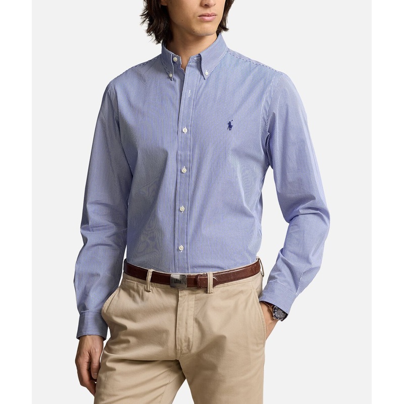 POLO RALPH LAUREN UOMO Slim fit shirt in stretch poplin with stripes