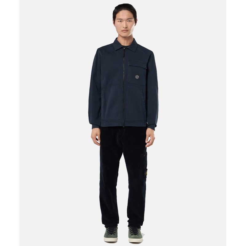 STONE ISLAND Overshirt with zip closure