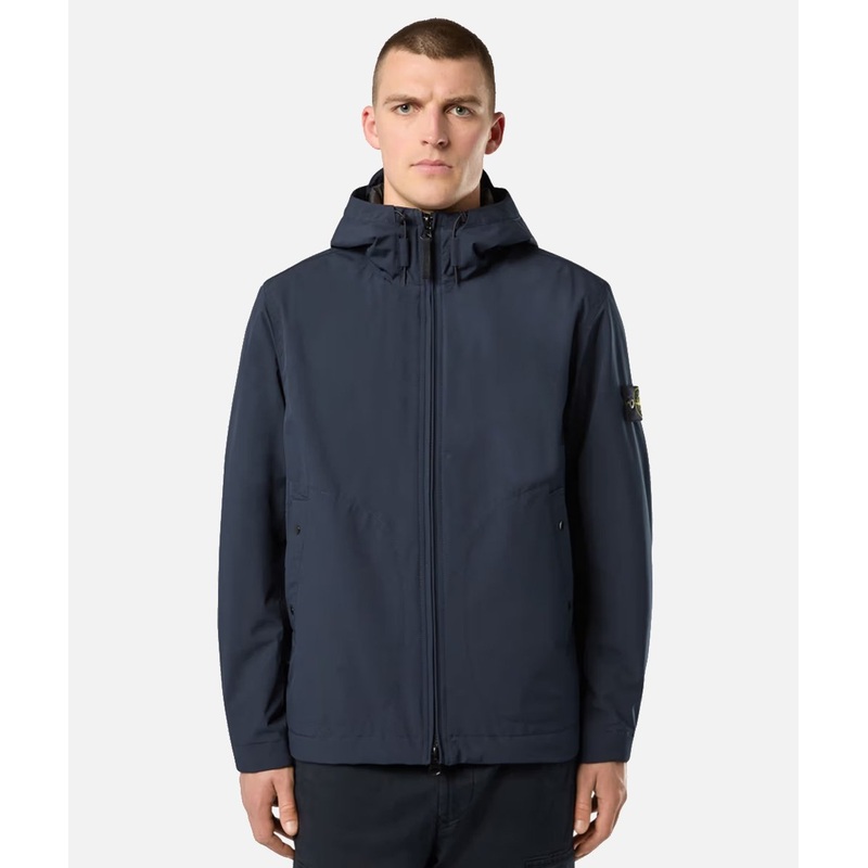 STONE ISLAND Windproof and waterproof blouson with hood